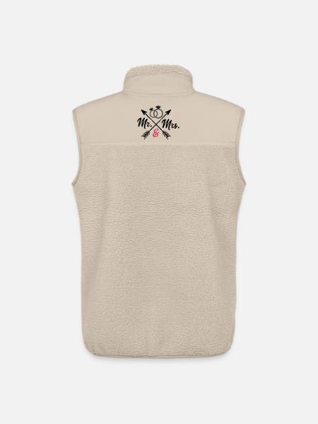 Mr. And Mrs. - Unisex Sherpa Gilet by Stanley/Stella - beige