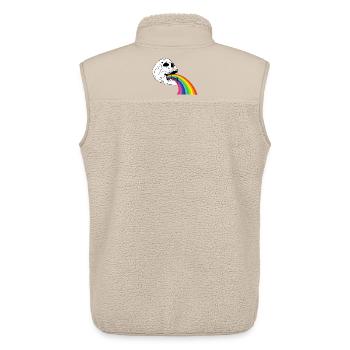 Rainbow skull - Unisex Sherpa Gilet by Stanley/Stella - beige - Back - AI Model Male 178 light (178cm)