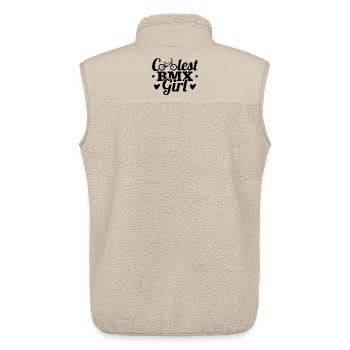 Coolstes BMX Mädchen - Unisex Sherpaweste von Stanley/Stella - Beige - Hinten - AI Model Male 178 light (178cm)