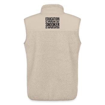 Snooker - Unisex Sherpa Gilet by Stanley/Stella - beige - Back - AI Model Male 178 light (178cm)