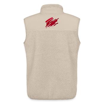 Couleur - Rouge - Abstrait - Veste sans manches sherpa unisexe Stanley/Stella - beige - Dos - AI Model Male 178 light (178cm)