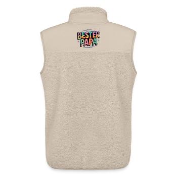 Meilleur papa - Veste sans manches sherpa unisexe Stanley/Stella - beige - Dos - AI Model Male 178 light (178cm)