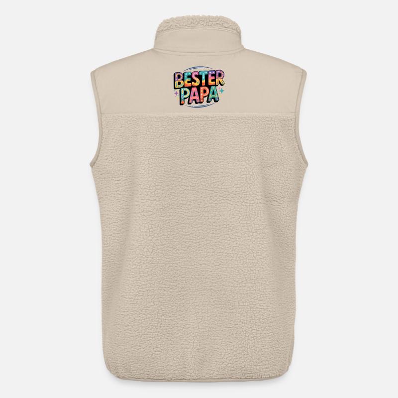 Bester Papa - Unisex Sherpaweste von Stanley/Stella - Beige