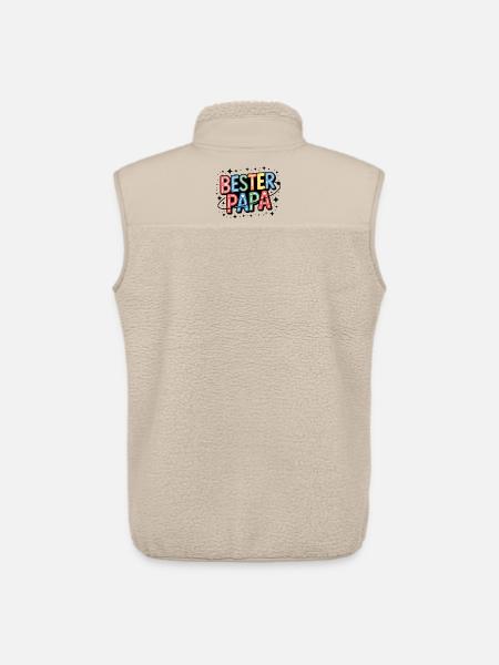 Bester Papa Neon Farbiges Design - Unisex Sherpaweste von Stanley/Stella - Beige