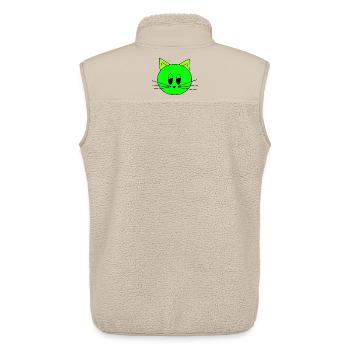 Tête de chat - Veste sans manches sherpa unisexe Stanley/Stella - beige - Dos - AI Model Male 178 light (178cm)