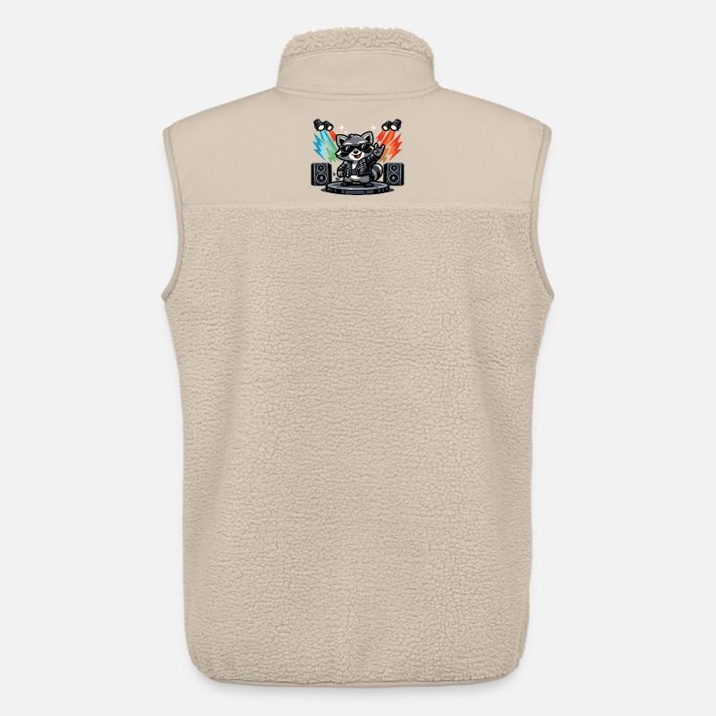 Retro Waschbär Rock – Musik Geschenk - Unisex Sherpaweste von Stanley/Stella - Beige