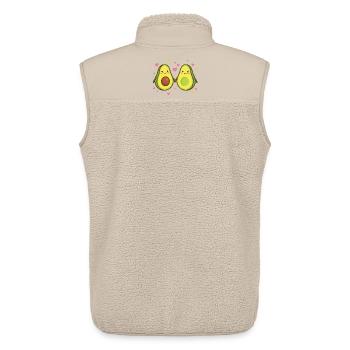 Avocado Love – Die perfekte Hälfte - Unisex Sherpaweste von Stanley/Stella - Beige - Hinten - AI Model Male 178 light (178cm)