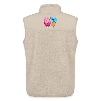 Figures Sweet 6-7 Dessert-Schrift - Unisex Sherpaweste von Stanley/Stella - Beige - Hinten - AI Model Male 178 light (178cm)