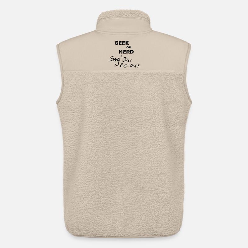 Geek oder Nerd - Unisex Sherpaweste von Stanley/Stella - Beige