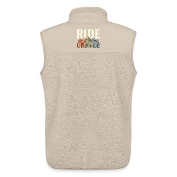Ride Gravel Bike Bike Adventure Outdoor - Unisex Sherpa Gilet by Stanley/Stella - beige - Back - AI Model Male 178 light (178cm)