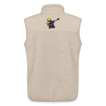 Dabbing Electrician - Unisex Sherpa Gilet by Stanley/Stella - beige - Back - AI Model Male 178 light (178cm)
