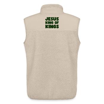Jesus König der Könige - Unisex Sherpaweste von Stanley/Stella - Beige - Hinten - AI Model Male 178 light (178cm)