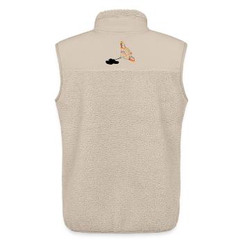Panzer Schmetterlinge - Unisex Sherpaweste von Stanley/Stella - Beige - Hinten - AI Model Male 178 light (178cm)