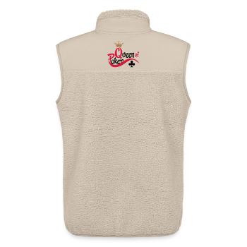 poker queen - Veste sans manches sherpa unisexe Stanley/Stella - beige - Dos - AI Model Male 178 light (178cm)