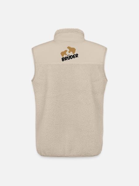 Brüder - Unisex Sherpa Gilet by Stanley/Stella - beige