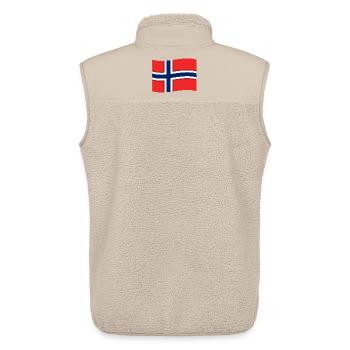 Norway - Design - Unisex Sherpa Gilet by Stanley/Stella - beige - Back - AI Model Male 178 light (178cm)
