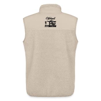 Wolgast - Peenebrücke - Usedom - Unisex Sherpaweste von Stanley/Stella - Beige - Hinten - AI Model Male 178 light (178cm)