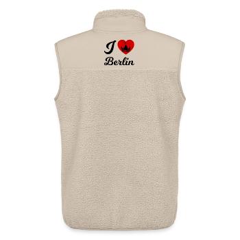 Berlin Germany - Unisex Sherpa Gilet by Stanley/Stella - beige - Back - AI Model Male 178 light (178cm)