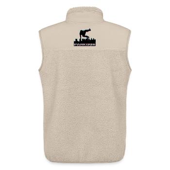 Parkour - Unisex Sherpaweste von Stanley/Stella - Beige - Hinten - AI Model Male 178 light (178cm)