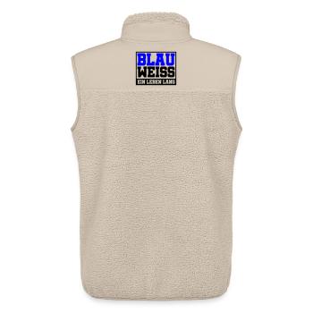 Blau Weiss ein Leben Lang | Farben änderbar - Unisex Sherpaweste von Stanley/Stella - Beige - Hinten - AI Model Male 178 light (178cm)