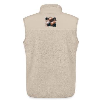 Bosseln 3 Bossel Balls | Boßeln - Unisex Sherpa Gilet by Stanley/Stella - beige - Back - AI Model Male 178 light (178cm)