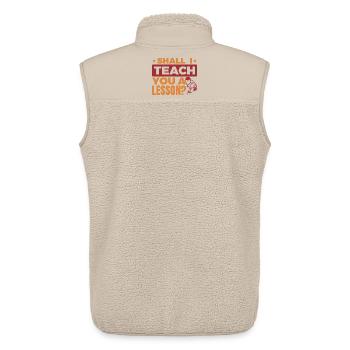 Funny billiard saying - Unisex Sherpa Gilet by Stanley/Stella - beige - Back - AI Model Male 178 light (178cm)