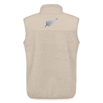 Fougère argentée de Nouvelle-Zélande - Veste sans manches sherpa unisexe Stanley/Stella - beige - Dos - AI Model Male 178 light (178cm)