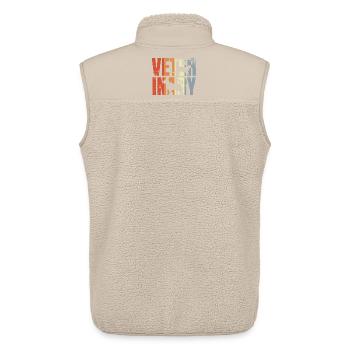 Retro Veterinary - Unisex Sherpa Gilet by Stanley/Stella - beige - Back - AI Model Male 178 light (178cm)
