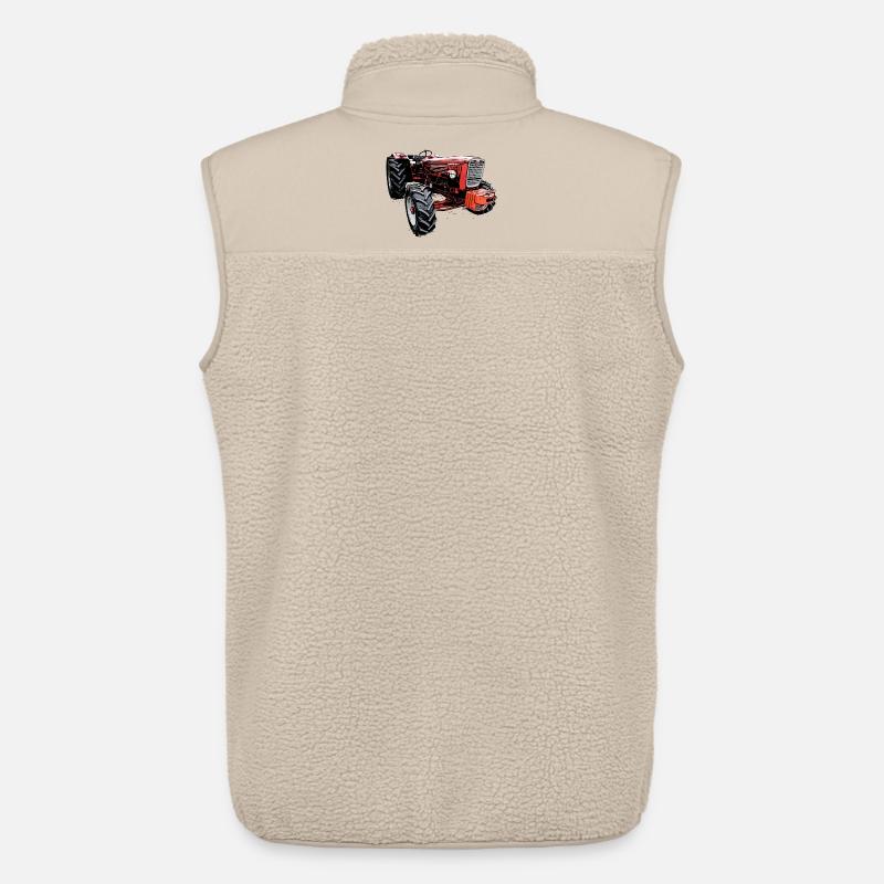 Güldner G60 Traktor - Unisex Sherpaweste von Stanley/Stella - Beige