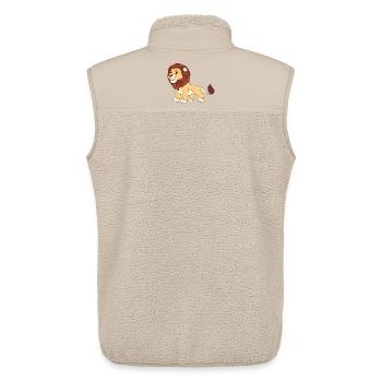 Un lion magnifique - Veste sans manches sherpa unisexe Stanley/Stella - beige - Dos - AI Model Male 178 light (178cm)