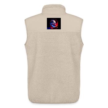 Lion Univers - Unisex Sherpa Gilet by Stanley/Stella - beige - Back - AI Model Male 178 light (178cm)