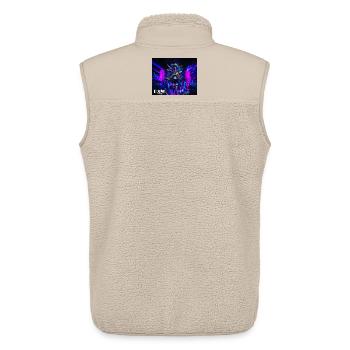 graffiti punk anime - Veste sans manches sherpa unisexe Stanley/Stella - beige - Dos - AI Model Male 178 light (178cm)