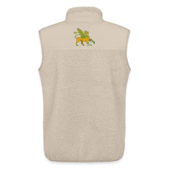Fabulous animal, the griffin - Unisex Sherpa Gilet by Stanley/Stella - beige - Back - AI Model Male 178 light (178cm)