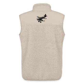 Hélice Avion Graphique - Veste sans manches sherpa unisexe Stanley/Stella - beige - Dos - AI Model Male 178 light (178cm)