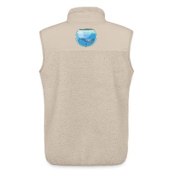 Wal-Glas - Unisex Sherpaweste von Stanley/Stella - Beige - Hinten - AI Model Male 178 light (178cm)