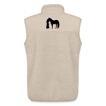 Frau mit Pferd - Unisex Sherpaweste von Stanley/Stella - Beige - Hinten - AI Model Male 178 light (178cm)
