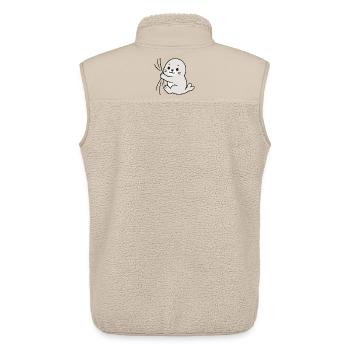 Cher petit phoque - Veste sans manches sherpa unisexe Stanley/Stella - beige - Dos - AI Model Male 178 light (178cm)