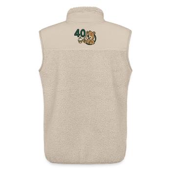 Strong as a bear at 40 - Unisex Sherpa Gilet by Stanley/Stella - beige - Back - AI Model Male 178 light (178cm)