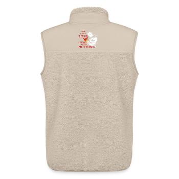Fight Club - boxing motif - Unisex Sherpa Gilet by Stanley/Stella - beige - Back - AI Model Male 178 light (178cm)