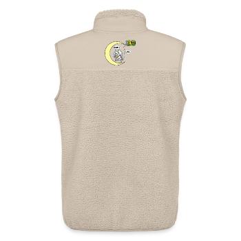 The astronaut and beer - Unisex Sherpa Gilet by Stanley/Stella - beige - Back - AI Model Male 178 light (178cm)