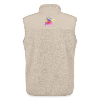 Éclaboussures de peinture colorée Art Design - Veste sans manches sherpa unisexe Stanley/Stella - beige - Dos - AI Model Male 178 light (178cm)