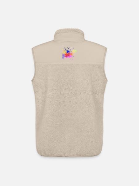 Farbige Farbspritzer Kunst Design - Unisex Sherpaweste von Stanley/Stella - Beige