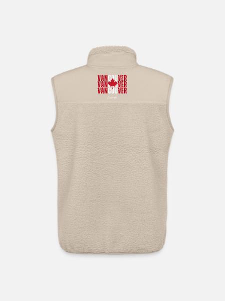 Vancouver Canada, I love Vancouver - Unisex Sherpa Gilet by Stanley/Stella - beige