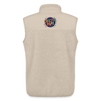 Coolster Papa – bunte Typografie - Unisex Sherpaweste von Stanley/Stella - Beige - Hinten - AI Model Male 178 light (178cm)
