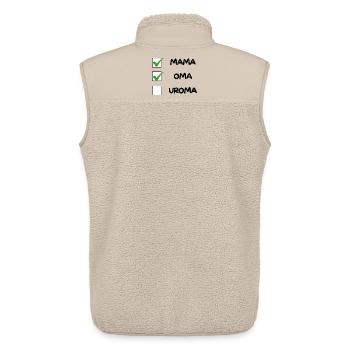 OMA Checkliste - Unisex Sherpaweste von Stanley/Stella - Beige - Hinten - AI Model Male 178 light (178cm)