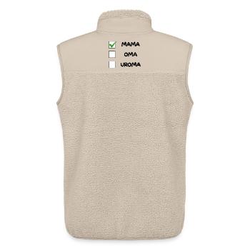 MAMA Checkliste - Unisex Sherpaweste von Stanley/Stella - Beige - Hinten - AI Model Male 178 light (178cm)