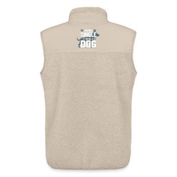 Je ne suis pas célibataire – j’ai un chien - Veste sans manches sherpa unisexe Stanley/Stella - beige - Dos - AI Model Male 178 light (178cm)