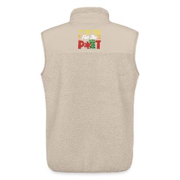 Ich Bin Nur Wegen Dem Pot Hier Poker Chips Zocken - Unisex Sherpaweste von Stanley/Stella - Beige - Hinten - AI Model Male 178 light (178cm)