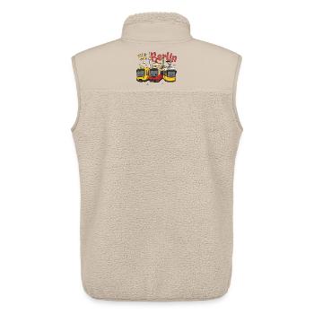 Ditt is mein Berlin - Unisex Sherpaweste von Stanley/Stella - Beige - Hinten - AI Model Male 178 light (178cm)