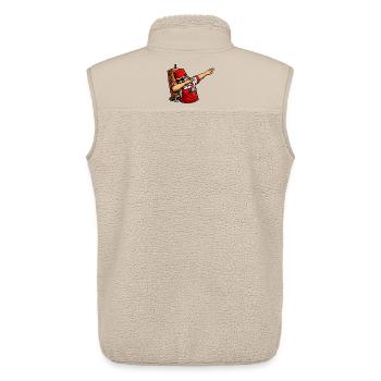 Dabbing Turkish kebab vendor - Unisex Sherpa Gilet by Stanley/Stella - beige - Back - AI Model Male 178 light (178cm)